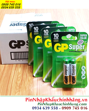 COMBO 1HỘP (10vỉ =20viên) Pin AA 1.5v Alkaline GP SUPER 15AUOP-U2 _Giá chỉ 239.000/HỘP